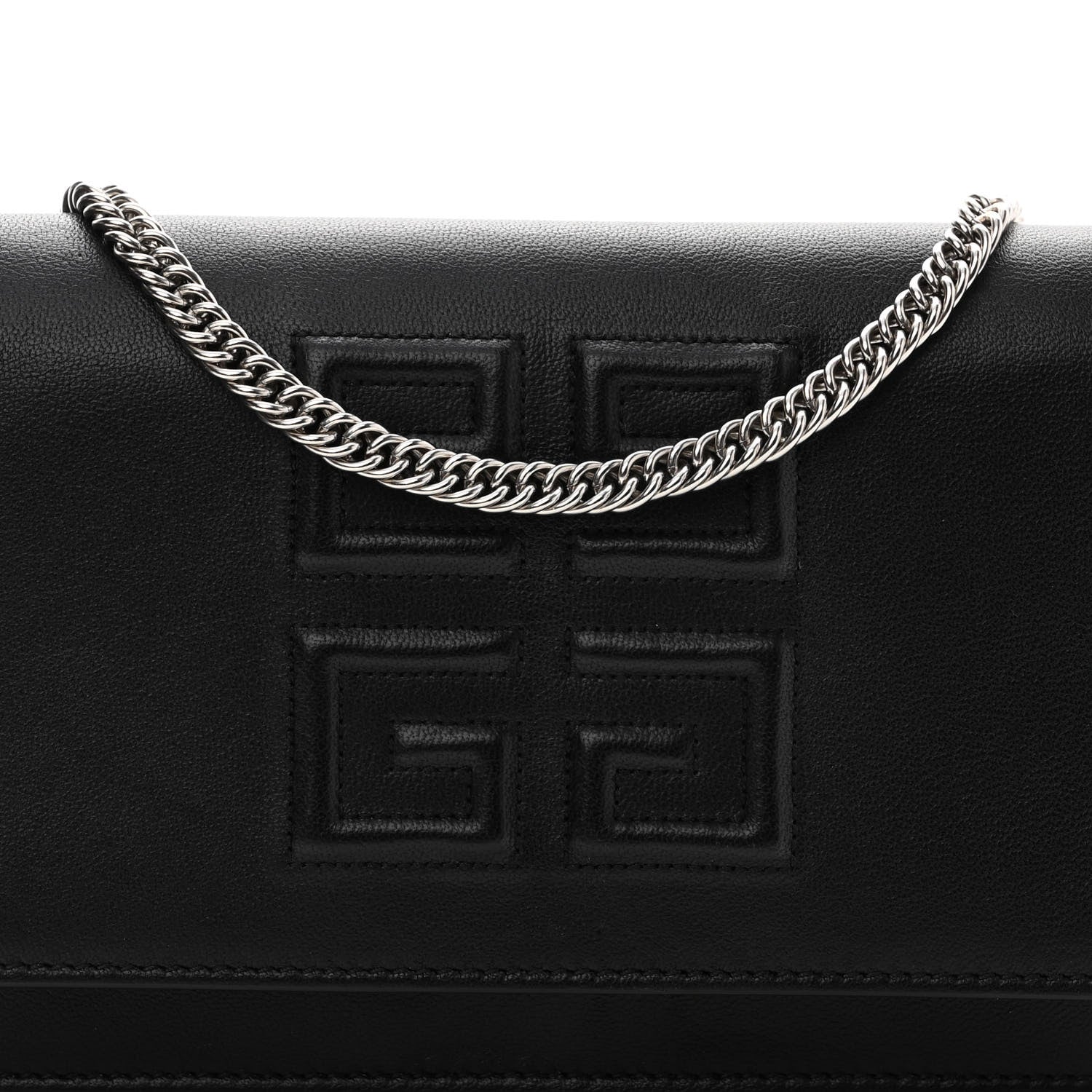 Givenchy Lambskin Emblem Chain Wallet Black 9 of 9