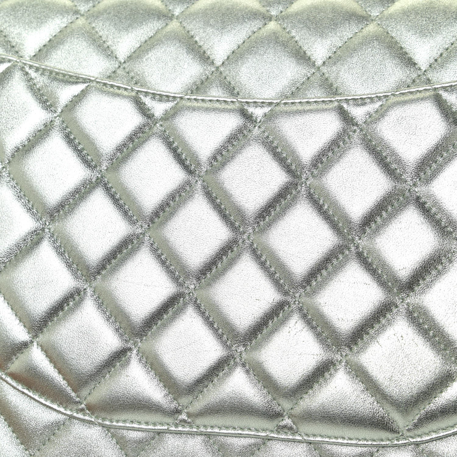 Chanel Metallic Lambskin Quilted Maxi Double Flap Green 13 of 14