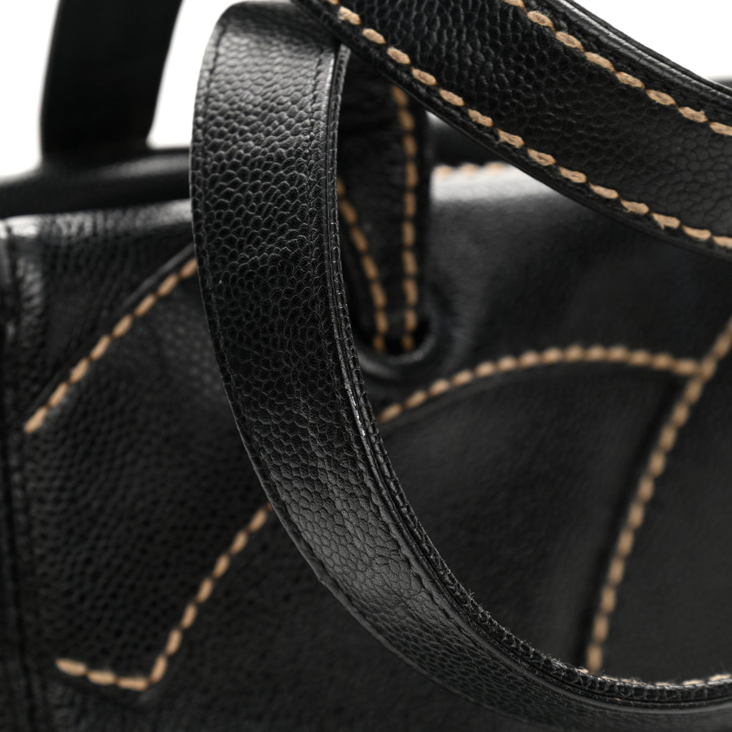 Chanel Caviar CC Stitched Small Tote Black 11 of 12