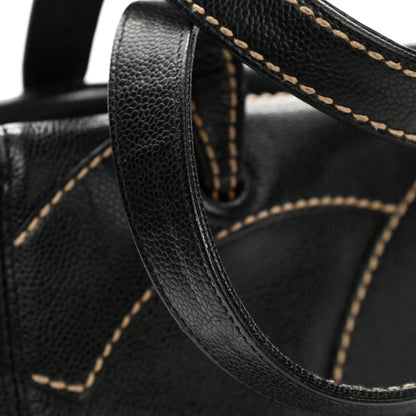 Chanel Caviar CC Stitched Small Tote Black 11 of 12