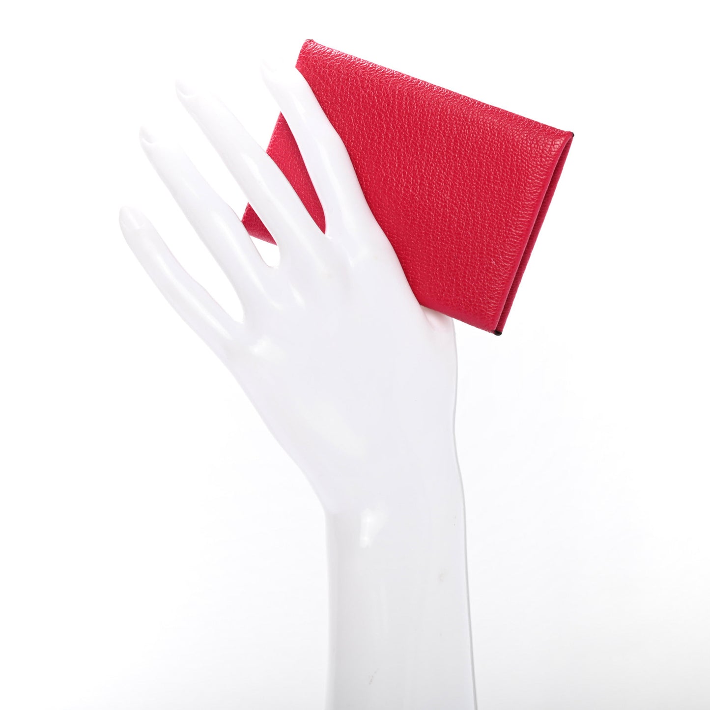 Chevre Mysore Verso Calvi Card Case Framboise Rouge H