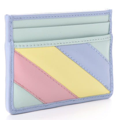 Gucci Calfskin Matelasse Diagonal GG Marmont Card Holder Wallet Multicolor Pastel 3 of 6