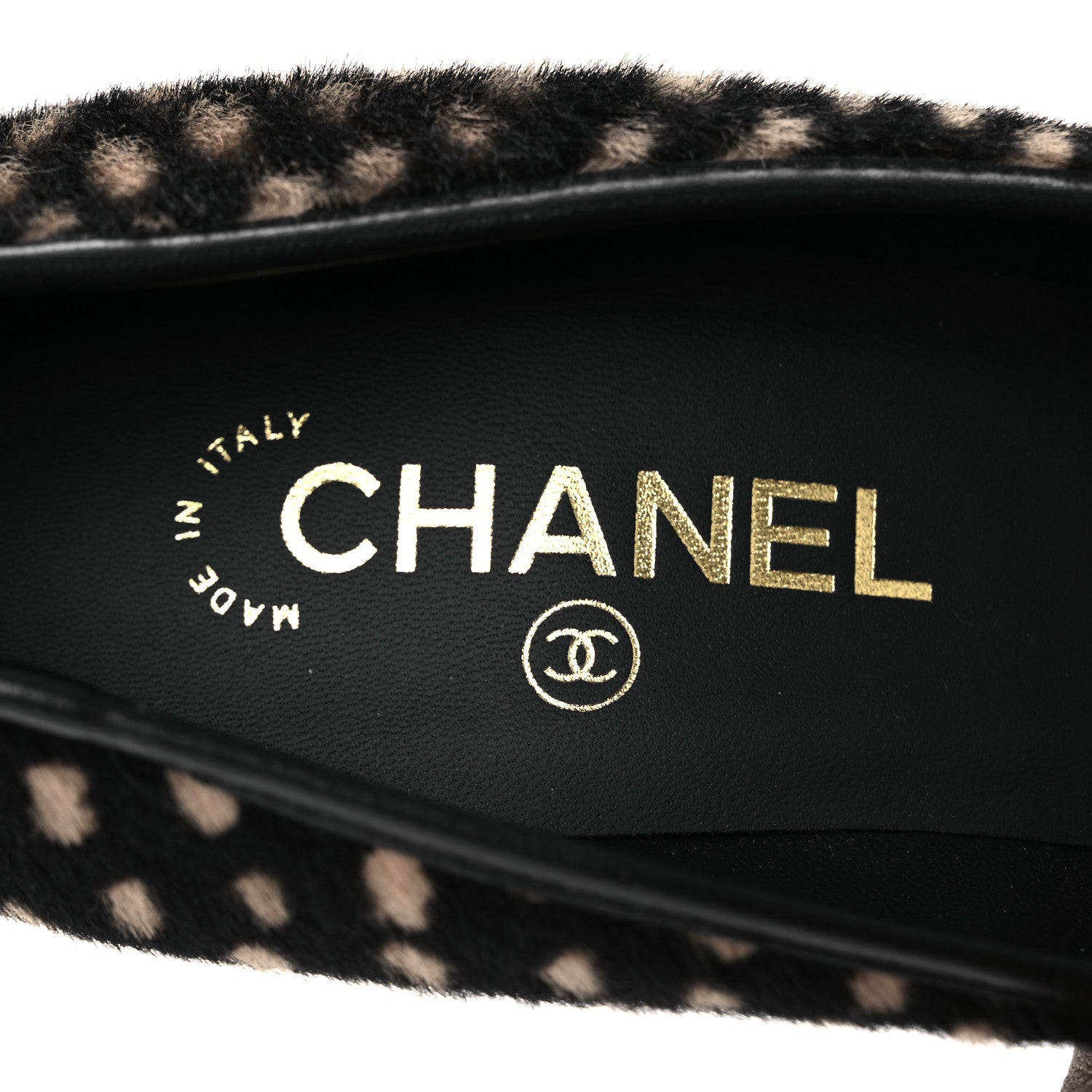 Chanel Pony Hair Lambskin Patent Cap Toe Pumps 40 Black White Dark Red 9 of 10