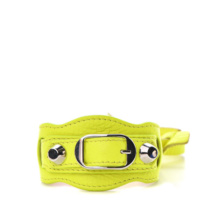 Balenciaga Agneau Arena Classic Hardware M Bracelet Jaune Fluo 1 of 5