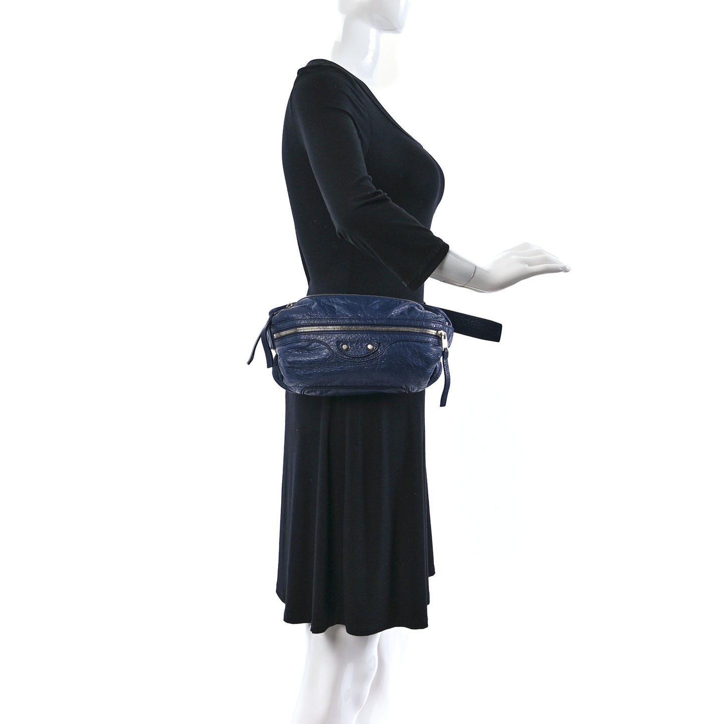 Stadio Classic Silver Hardware Neo Lift Hip Bag Bleu Roi