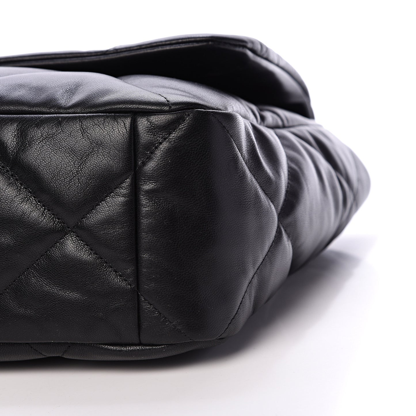 Goatskin Quilted Maxi 19 Flap Black