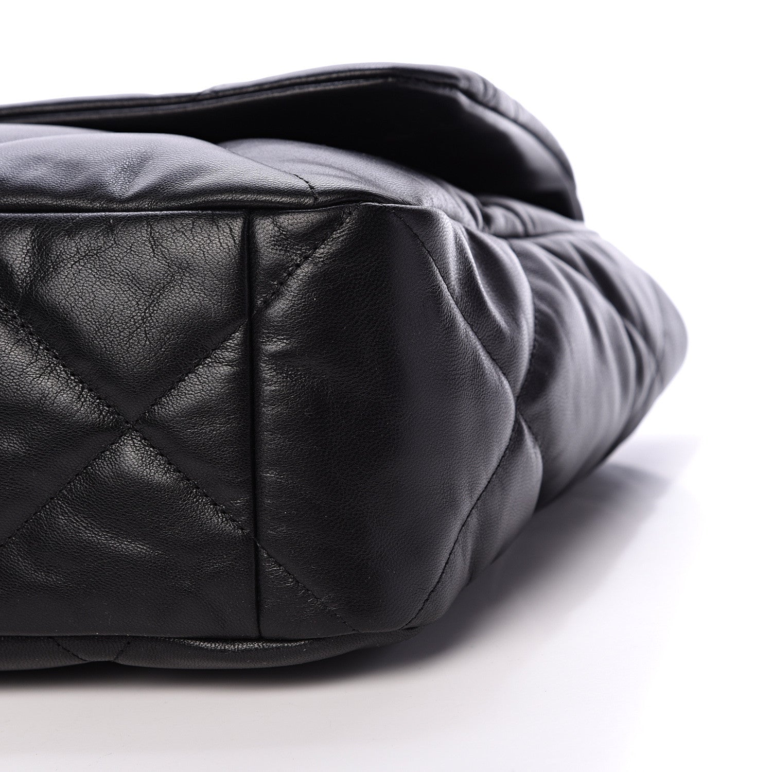 Chanel Goatskin Quilted Maxi 19 Flap Black 9 of 12