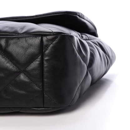 Chanel Goatskin Quilted Maxi 19 Flap Black 9 of 12