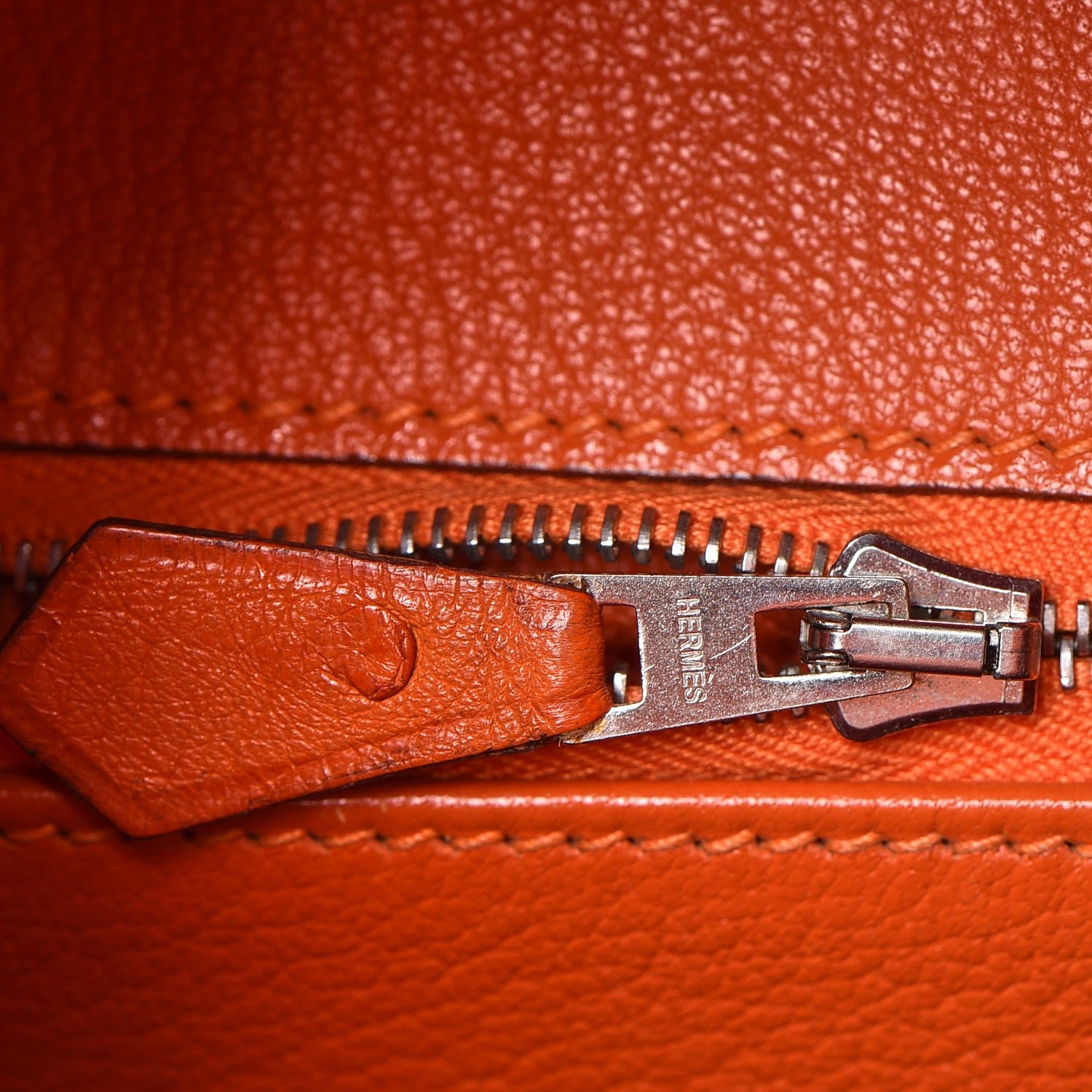 Hermes Ostrich Birkin 35 Orange 13 of 33