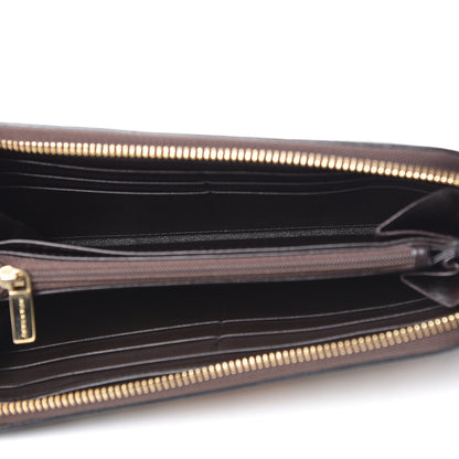 Burberry Haymarket Check Large Ziggy Zip Around Wallet Chocolate 6 of 9