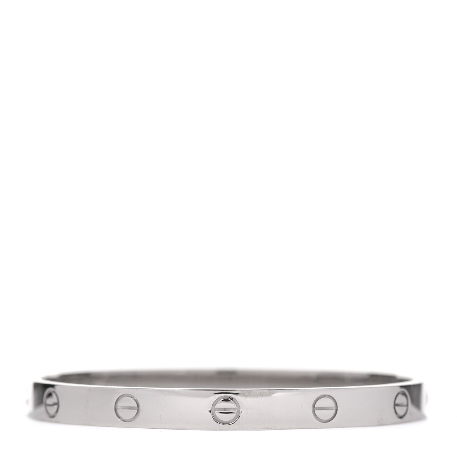 Cartier 18K White Gold LOVE Bracelet 18 1 of 8