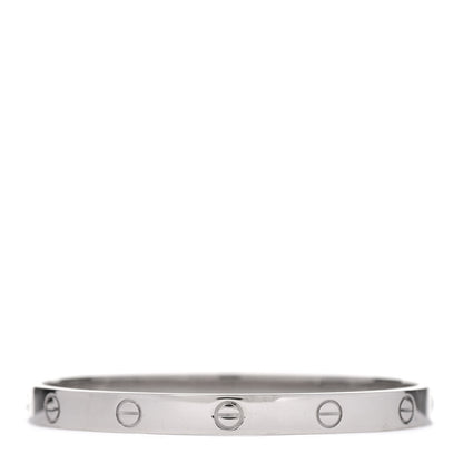 Cartier 18K White Gold LOVE Bracelet 18 1 of 8