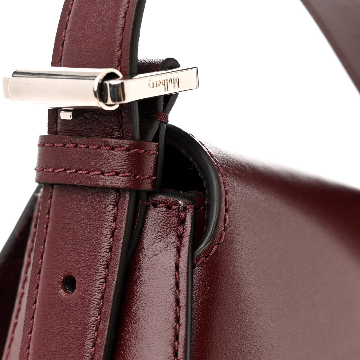 Mulberry Shiny Smooth Calfskin East West Bayswater Black Cherry 6 of 18