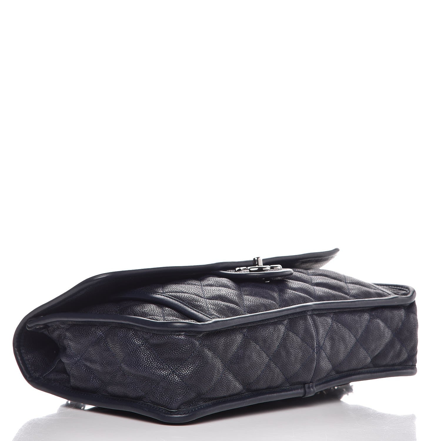Chanel Caviar Quilted Large French Riviera Flap Navy Blue 5 of 12