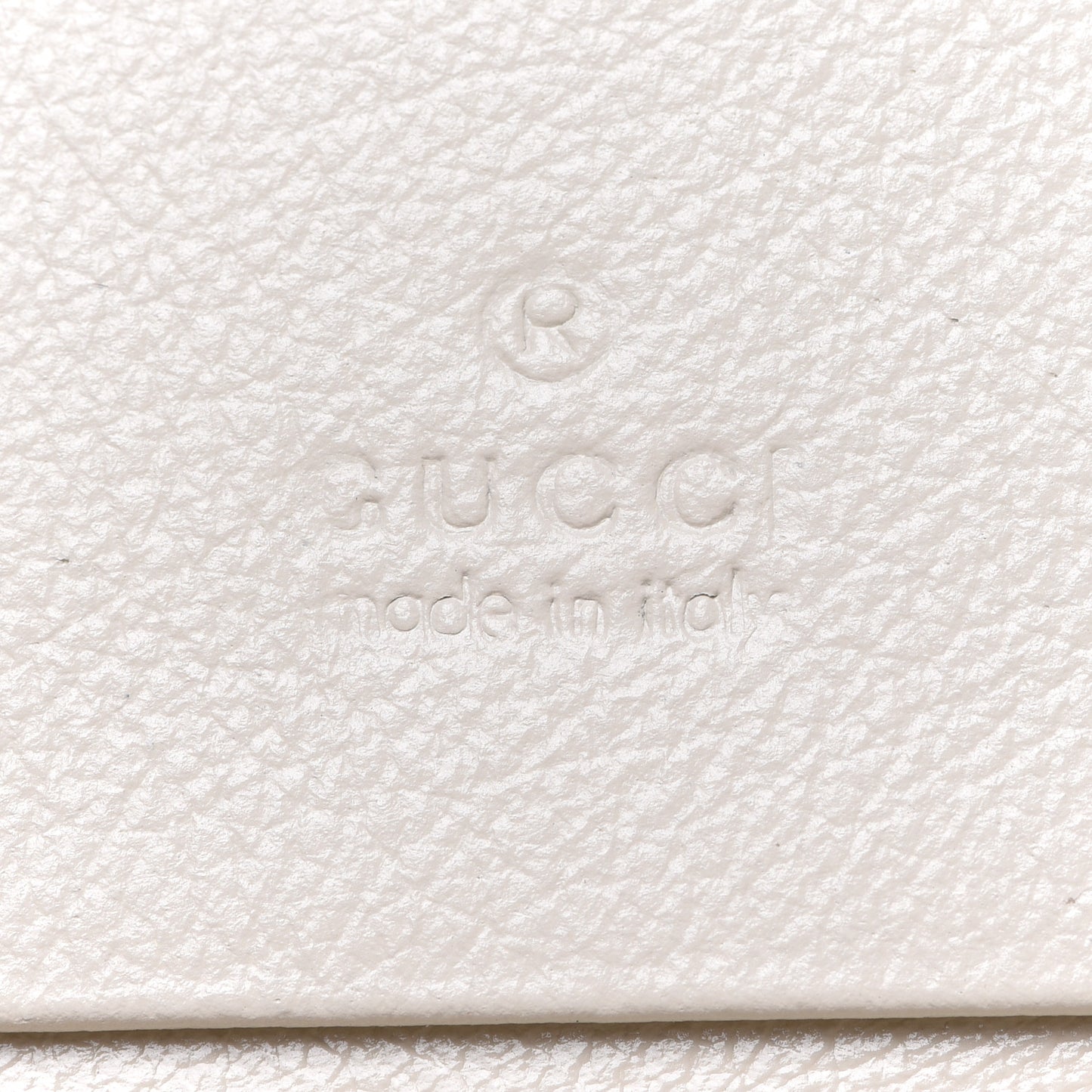 Calfskin Web Rajah Chain Card Case Wallet White