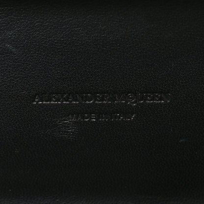 Alexander McQueen Silk Obsession Print Skull Knuckle Box Clutch Black 6 of 6