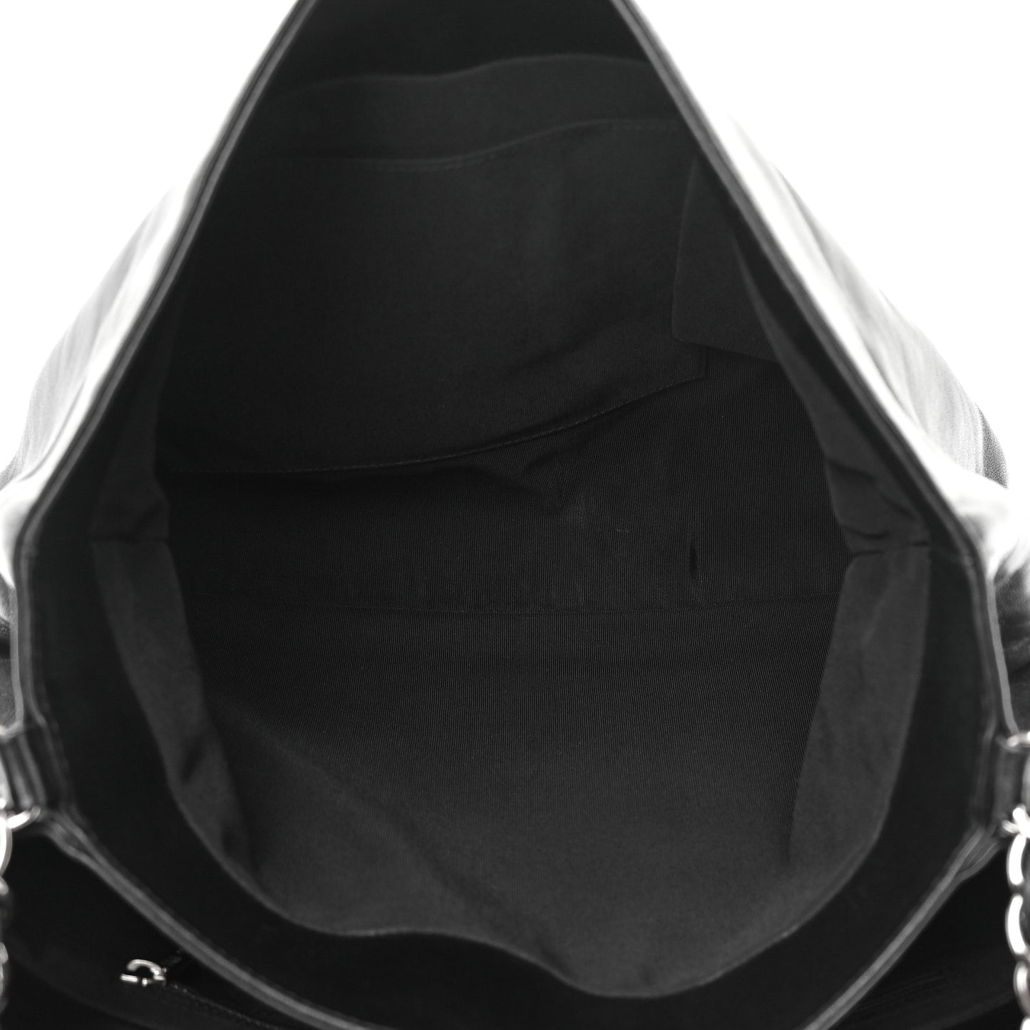 Calfskin Quilted Large Trianon Messenger Flap Black