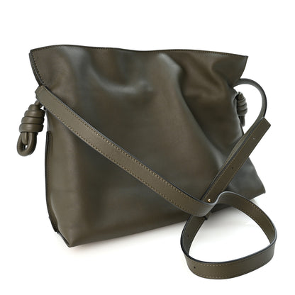 Loewe Nappa Calfskin Medium Flamenco Knot Clutch Avocado Green 3 of 10