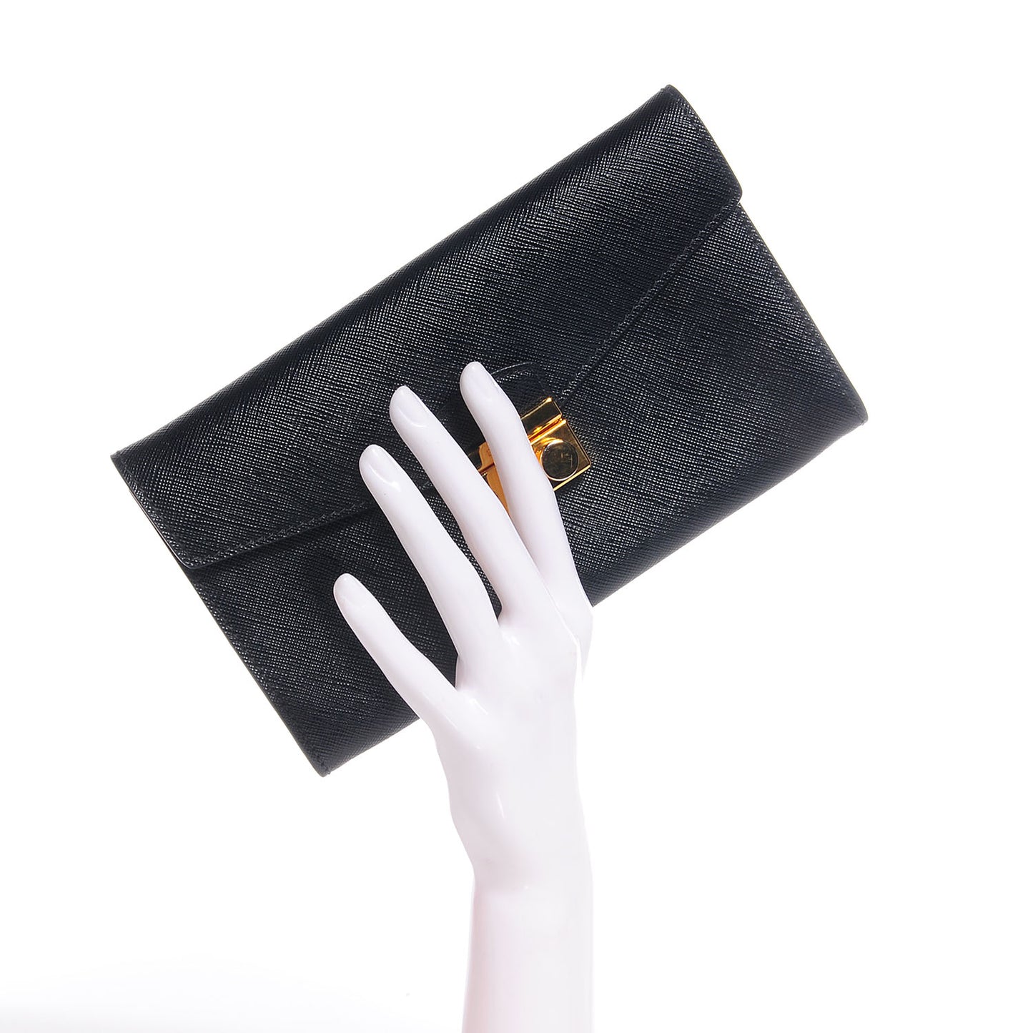 Saffiano Sound Clutch Nero Black