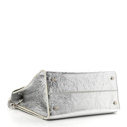 Christian Dior Metallic Calfskin Medium Diorever Flap Silver 4 of 15