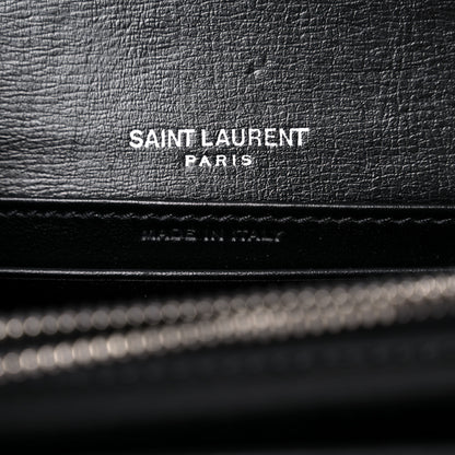 Saint Laurent Calfskin Monogram Sunset Chain Wallet Black 7 of 14