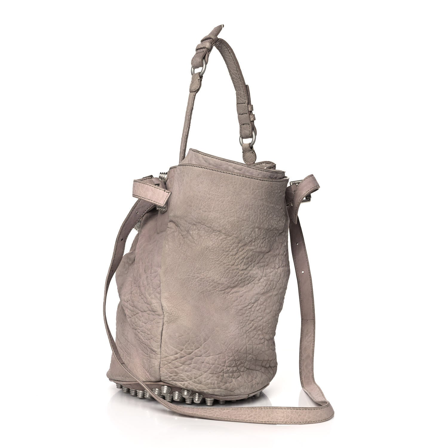 Alexander Wang Pebbled Lambskin Diego Bucket Bag Taupe 2 of 8