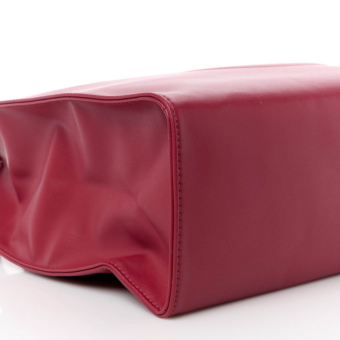 Vegan Leather Medium Shopping Bag Oxblood