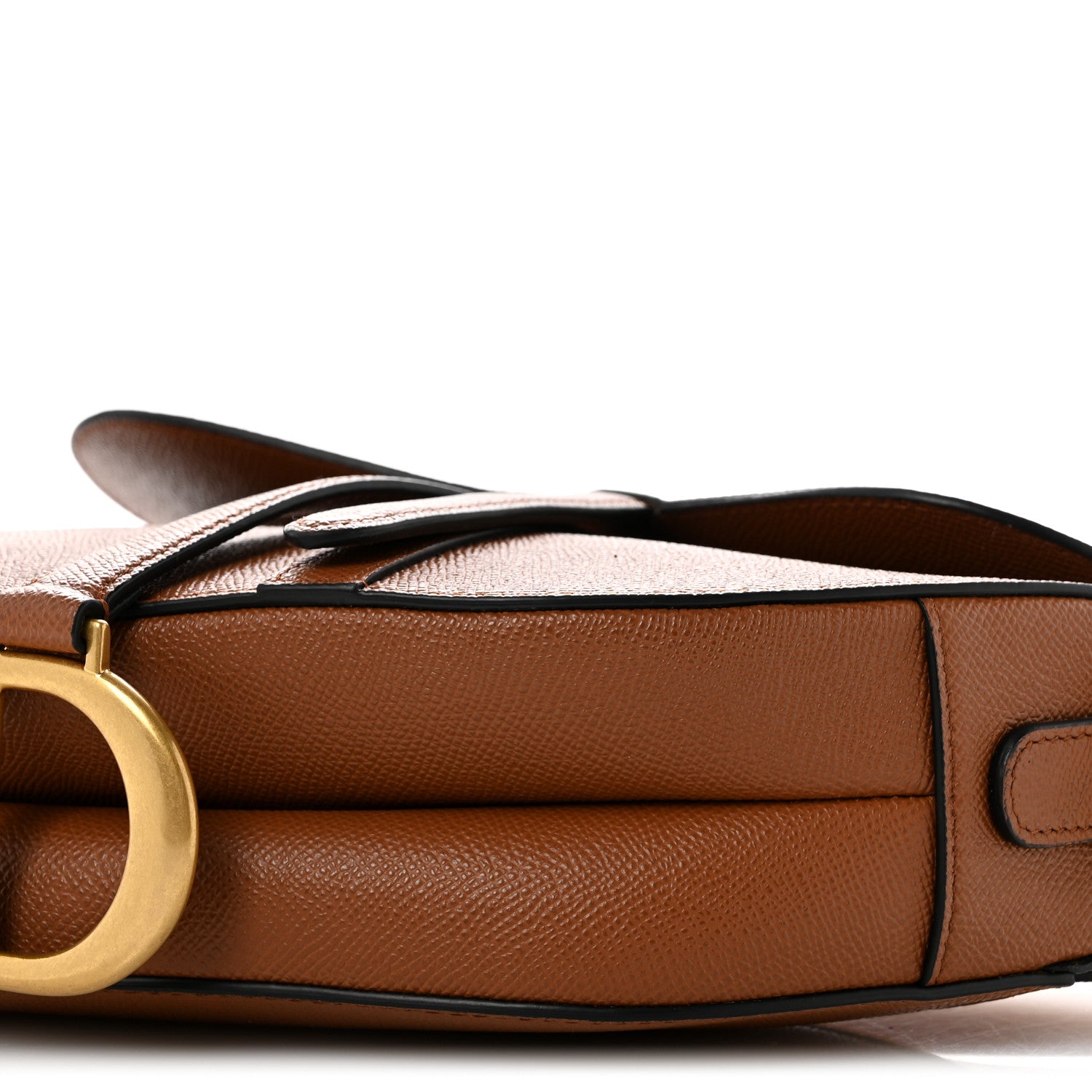 Christian Dior Grained Calfskin Saddle Bag With Strap Camello 10 of 13