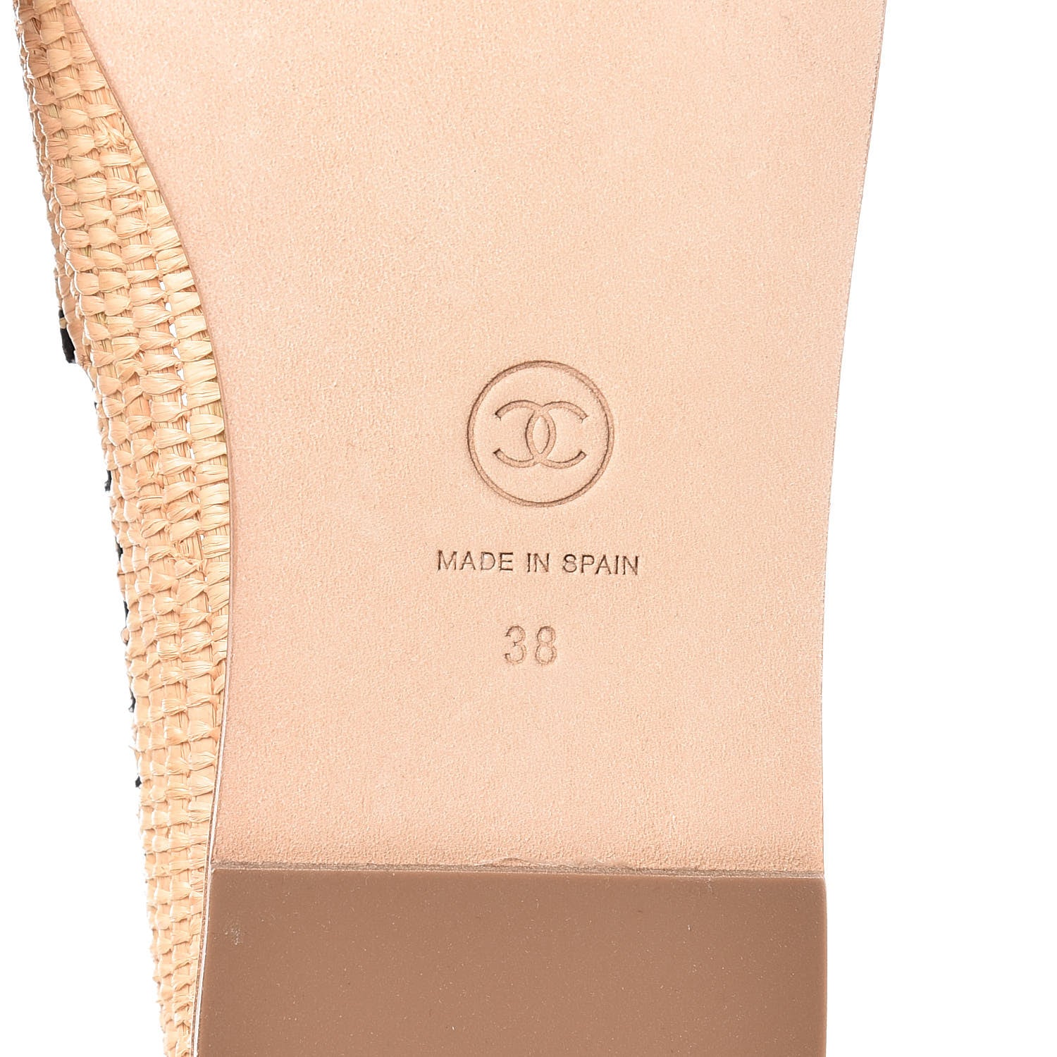 Chanel Satin Grosgrain CC Espadrilles 38 Black 6 of 8