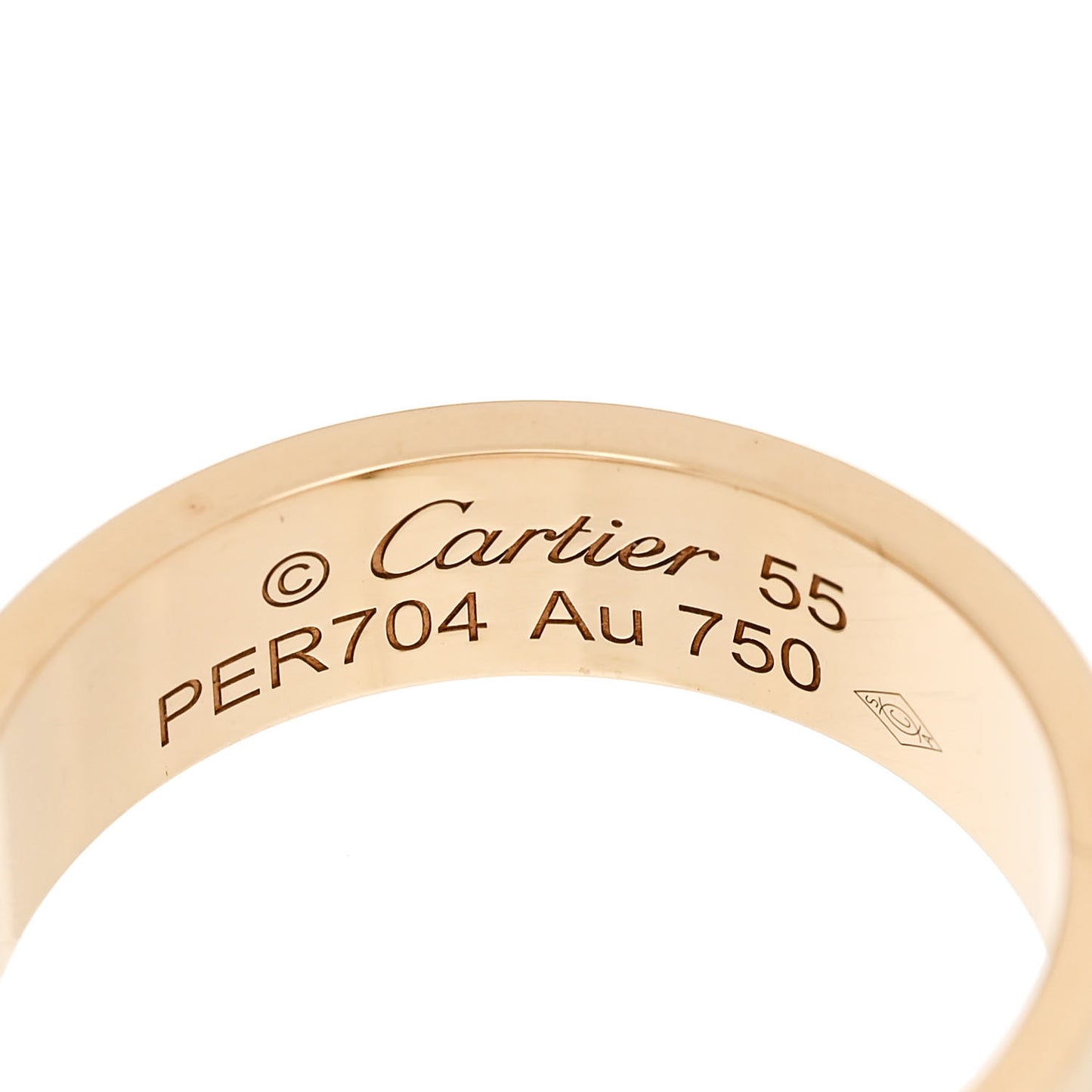 18K Yellow Gold 5.5mm LOVE Ring 55 7.25