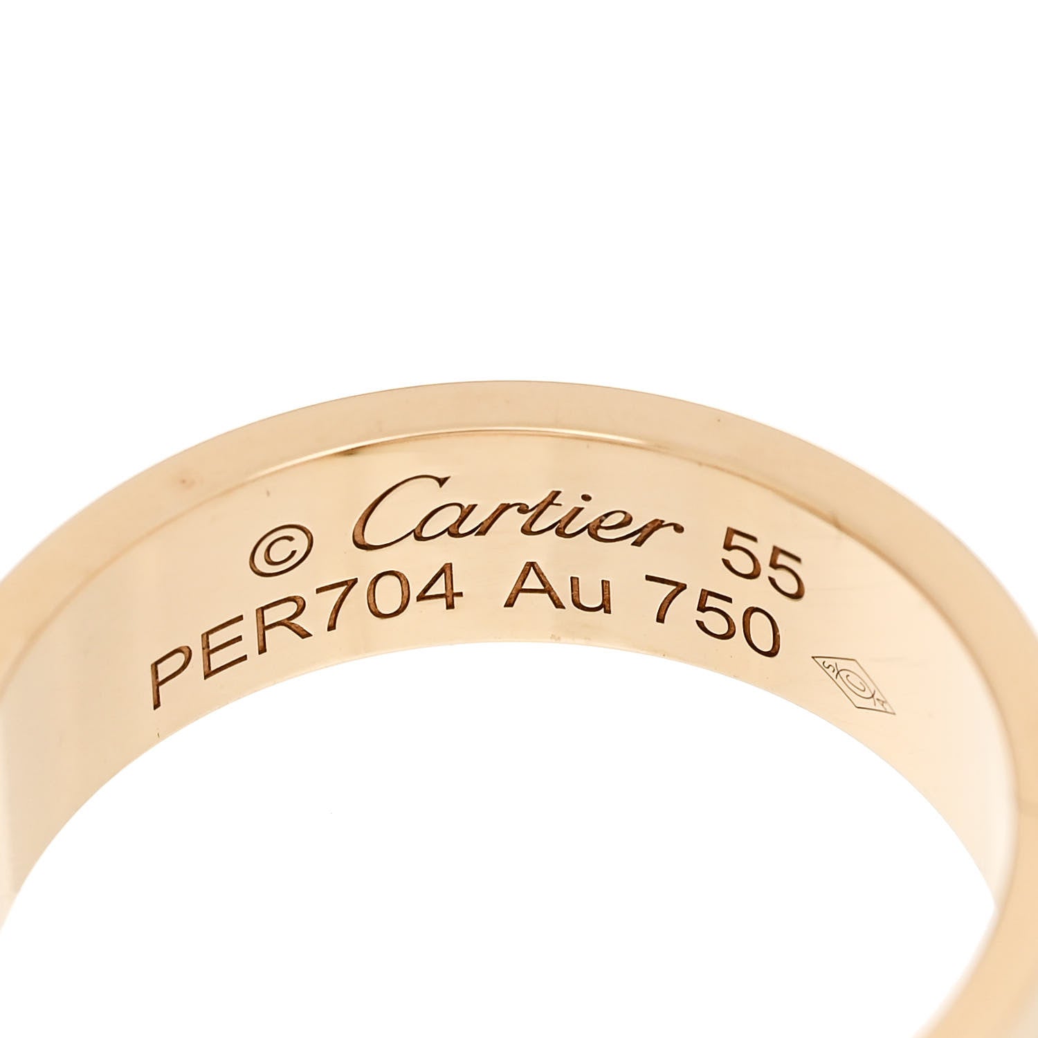 Cartier 18K Yellow Gold 5.5mm LOVE Ring 55 7.25 4 of 5