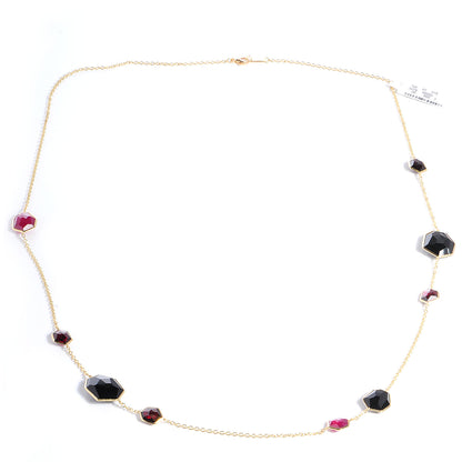 David Yurman IPPOLITA 18k Gold Rock Candy Long Necklace Black Onyx African Ruby Garnet 3 of 9