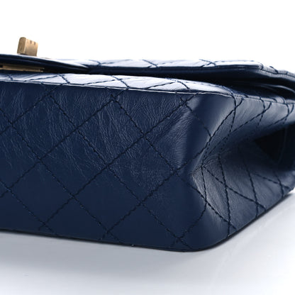 Chanel Aged Calfskin Quilted 2.55 Reissue 225 Flap Navy 10 of 13