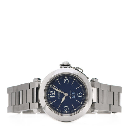 Cartier Stainless Steel 35mm Pasha C Big Date Automatic Watch Blue 2 of 4