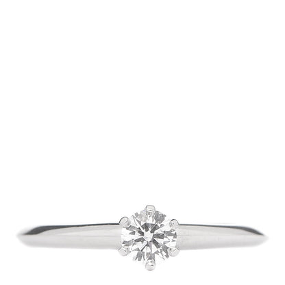 Tiffany Platinum Diamond .27ct Solitaire Engagement Ring 54 7 1 of 6