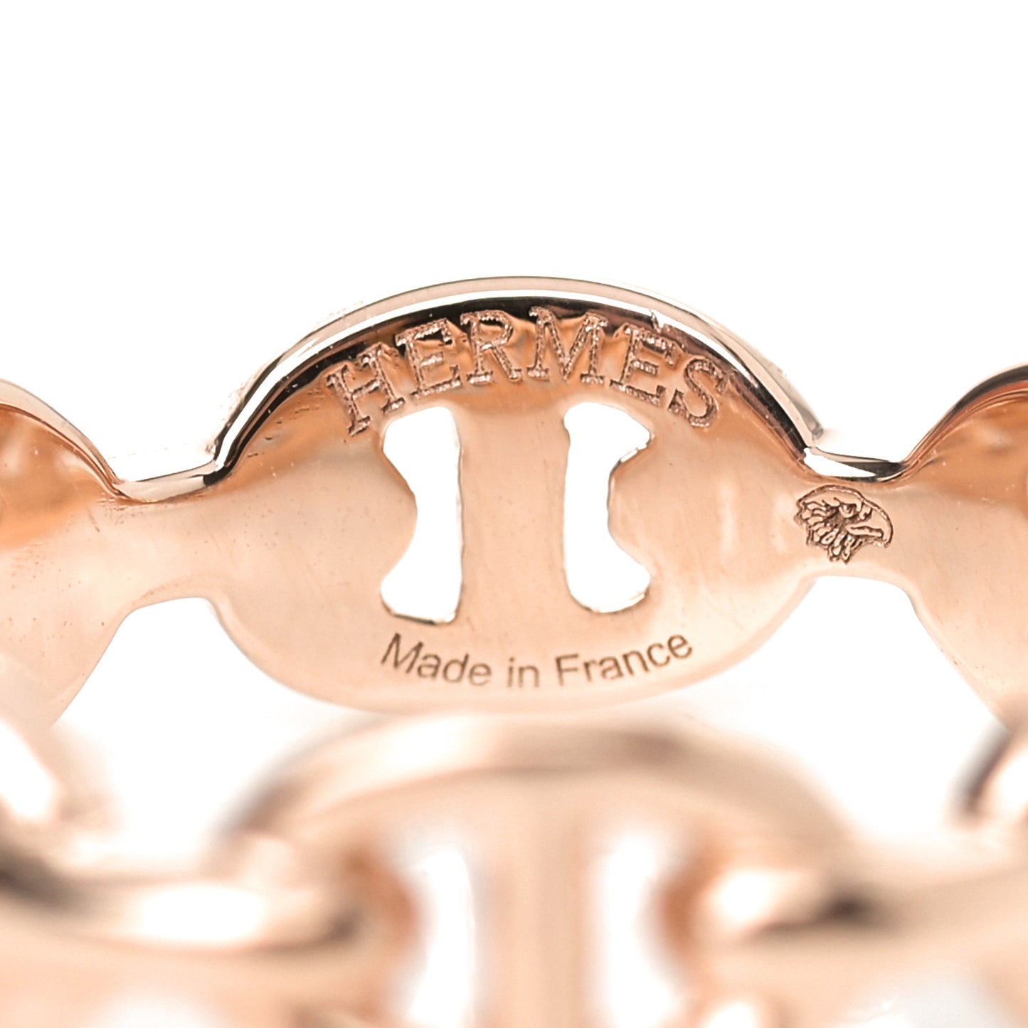 18K Rose Gold PM Chaine D'Ancre Enchainee Ring 51 5.75