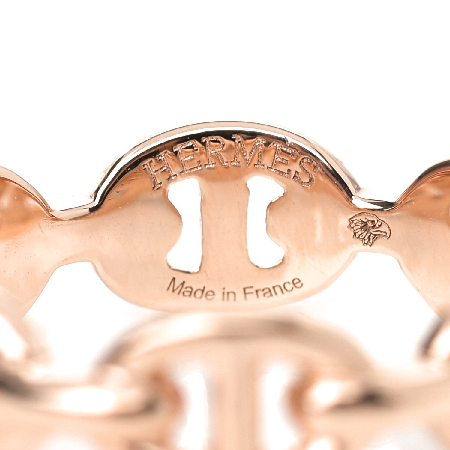 Hermes 18K Rose Gold PM Chaine D'Ancre Enchainee Ring 51 5.75 4 of 6