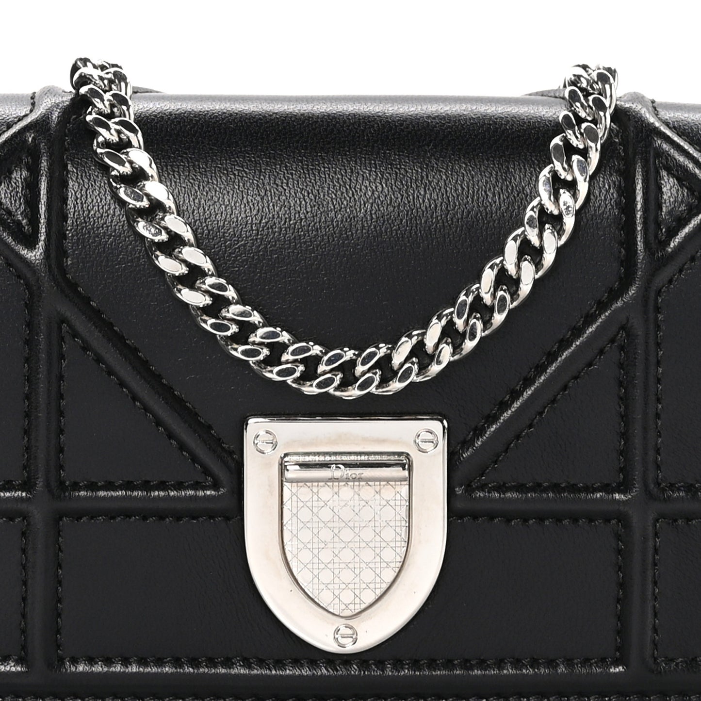 Lambskin Baby Diorama Flap Bag Black