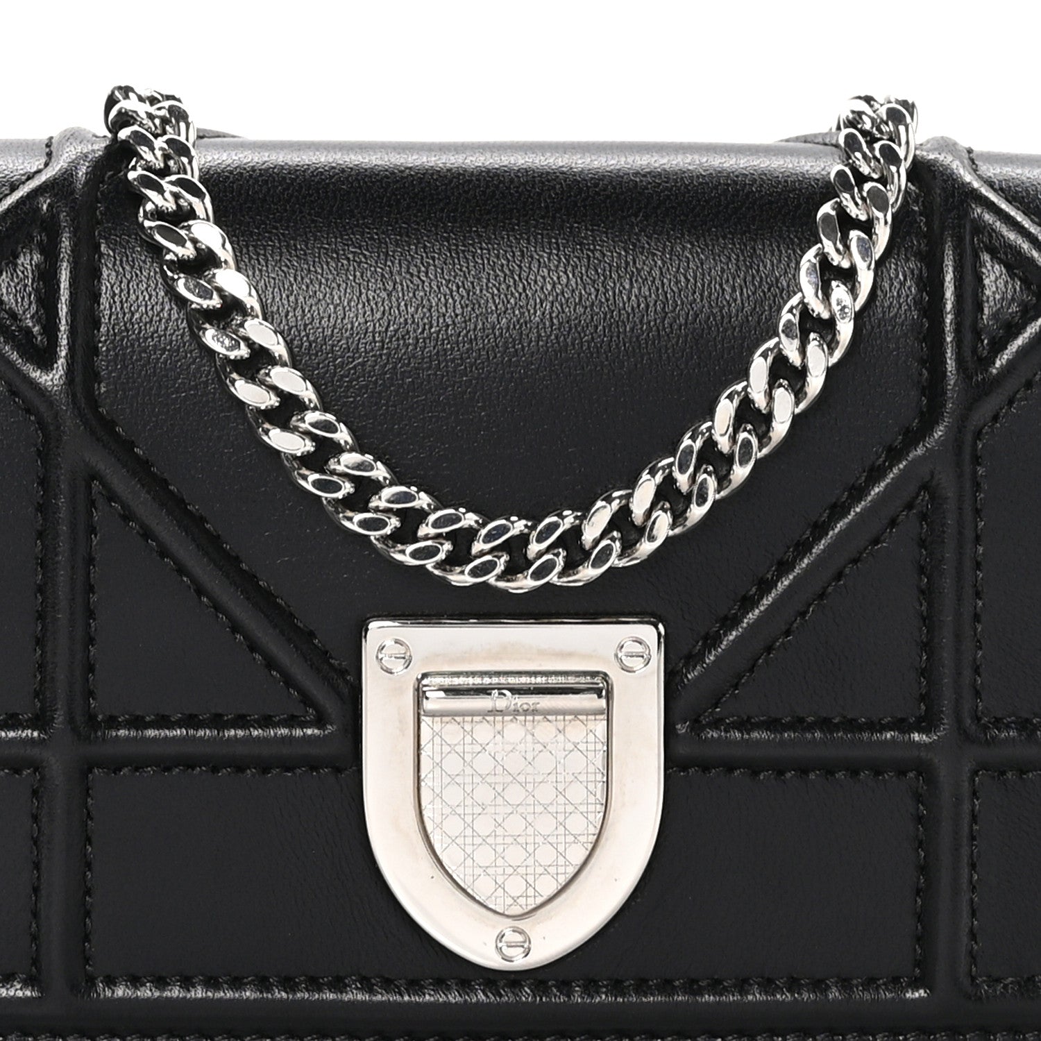 Christian Dior Lambskin Baby Diorama Flap Bag Black 8 of 10
