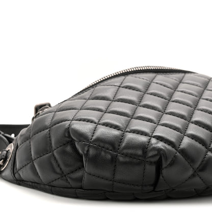 Chanel Lambskin Quilted Banane Waist Bag Fanny Pack Black 9 of 11