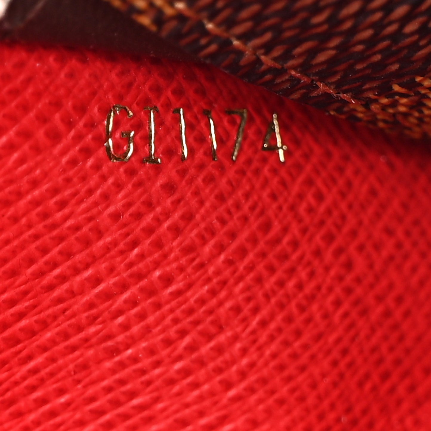 Damier Ebene Josephine Wallet Red