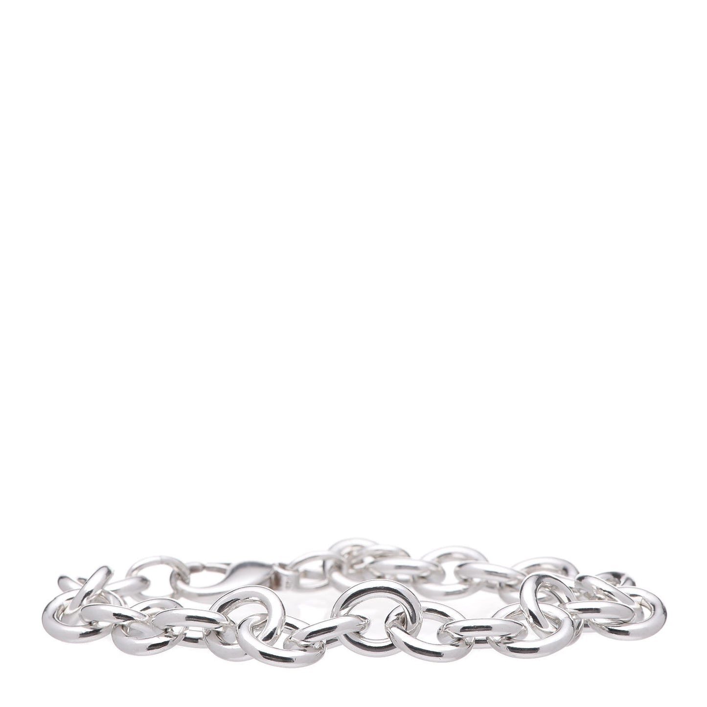 Sterling Silver Heart Tag Charm Bracelet