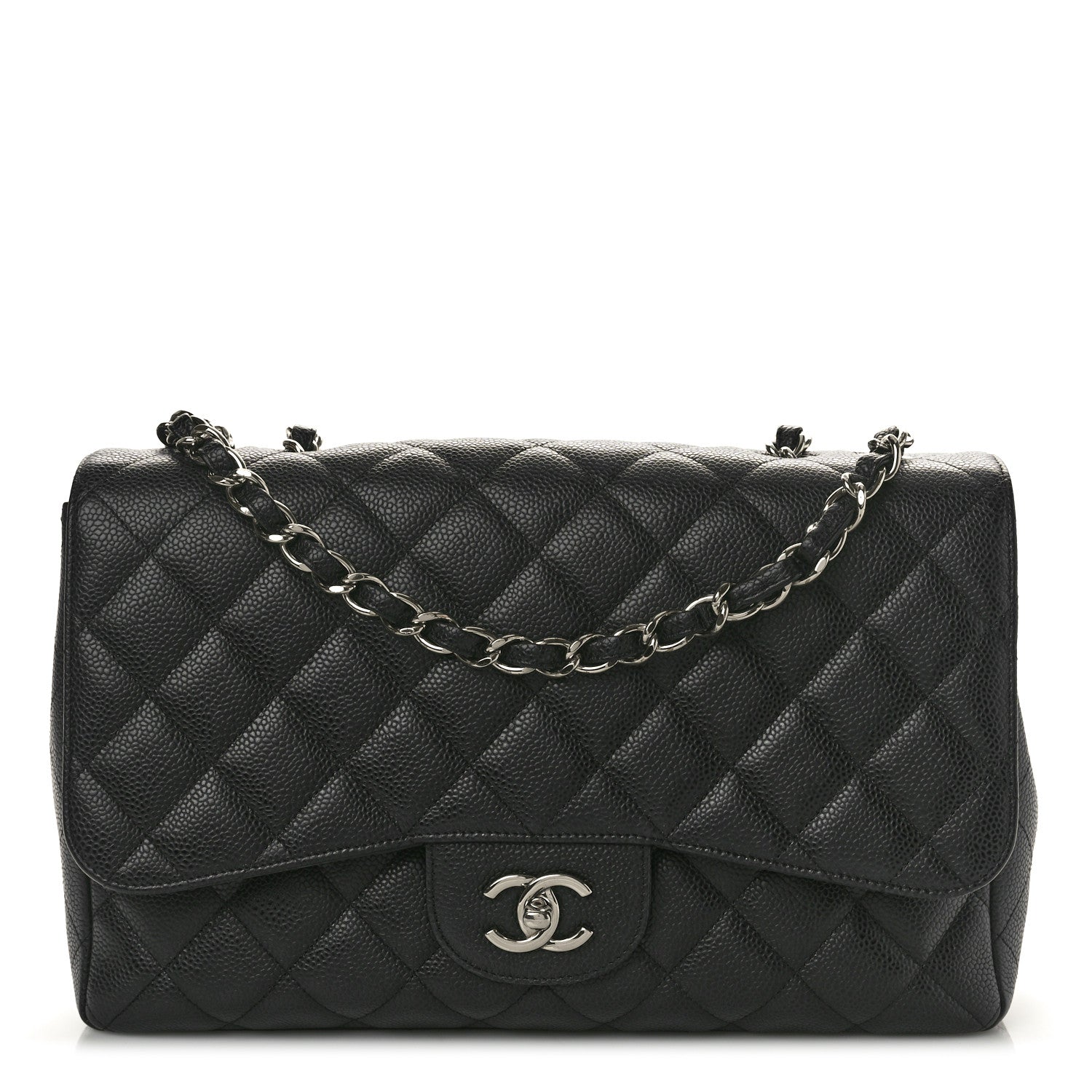 Chanel Caviar Quilted Jumbo Single Flap Black 1 of 10