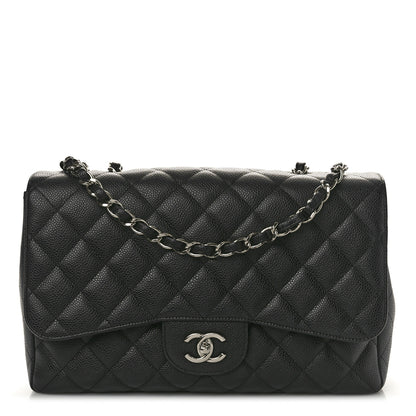 Chanel Caviar Quilted Jumbo Single Flap Black 1 of 10