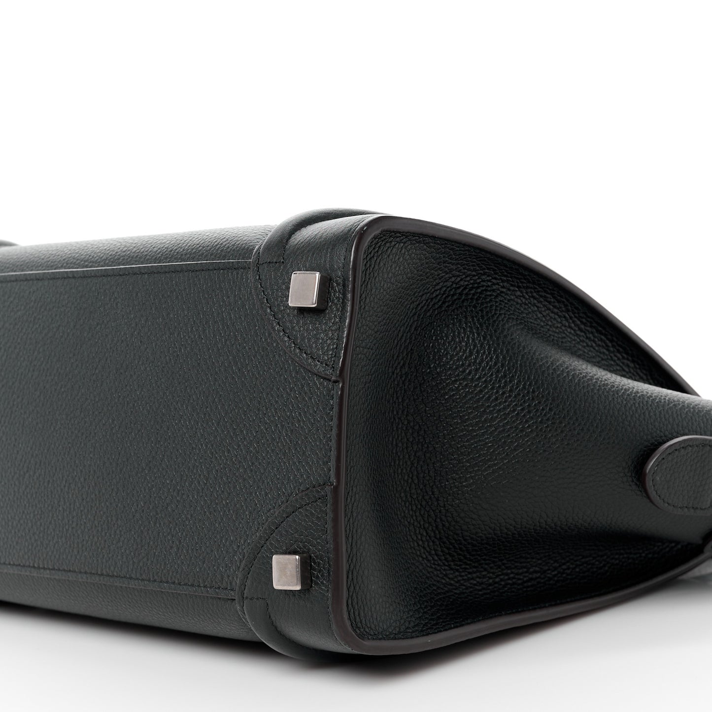 Drummed Calfskin Micro Luggage Black