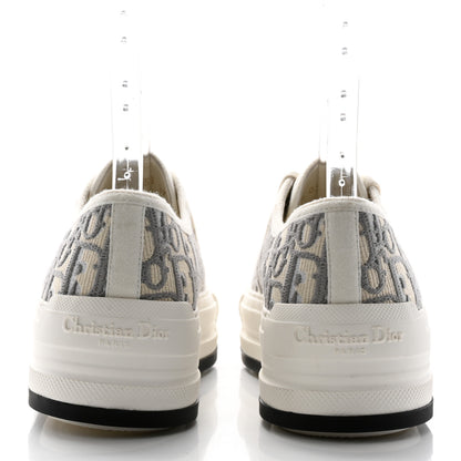 Christian Dior Canvas Oblique Canvas Oblique Walk'N'Dior Platform Sneakers 37 Grey Stone 5 of 9