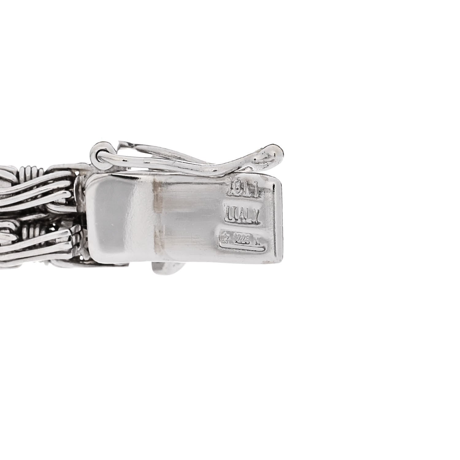 Roberto Coin 18K White Gold Diamond Woven Silk Bracelet 3 of 3