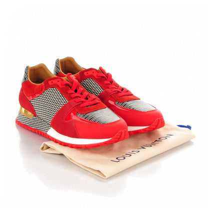 Louis Vuitton Epi Calfskin Textile Run Away Sneakers 37.5 Rouge 7 of 7