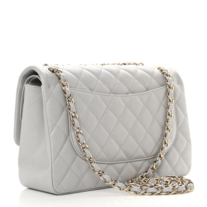 Chanel Caviar Quilted Jumbo Double Flap Grey 3 of 13