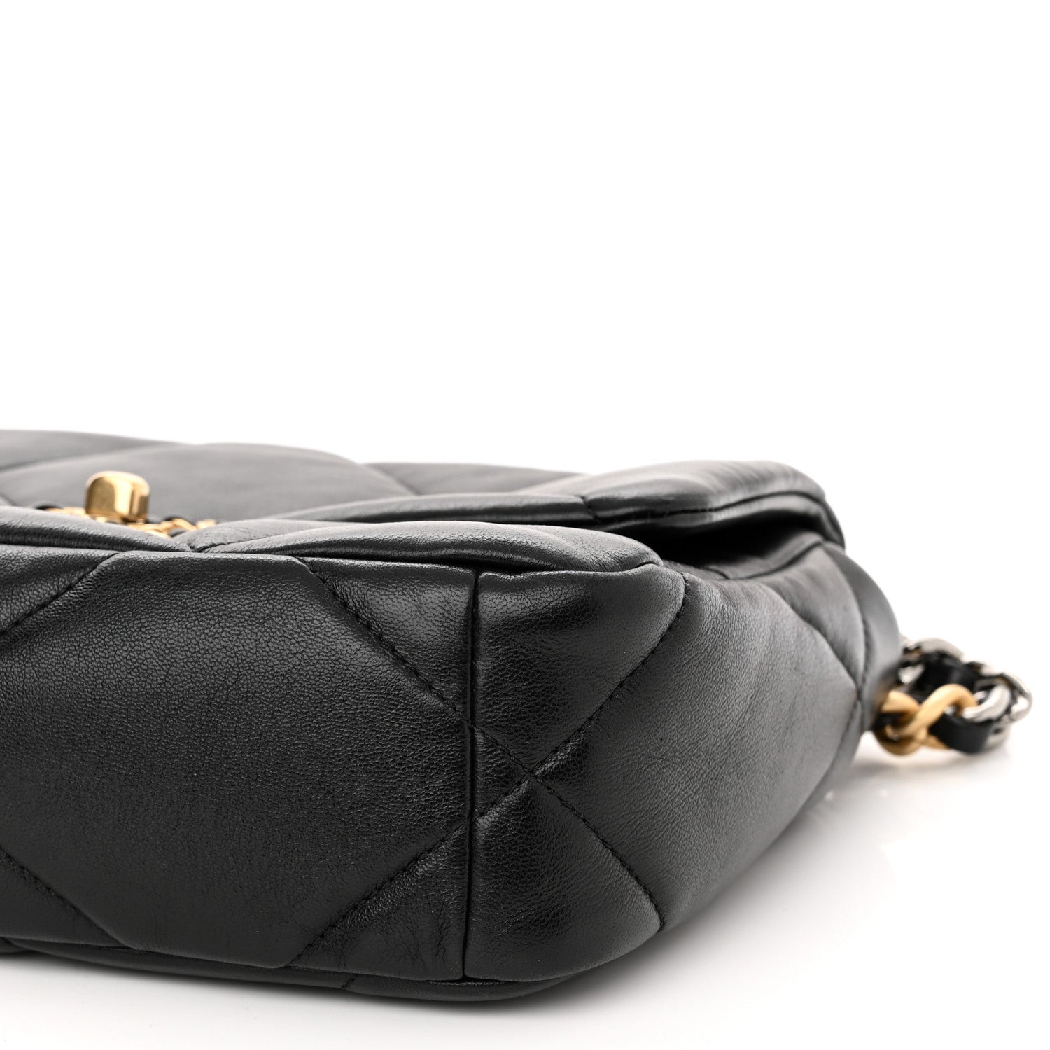 Chanel Goatskin Quilted Medium Chanel 19 Flap Black 10 of 11